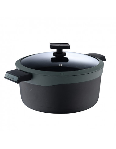 Pot ø28x13,5cm cast aluminium avec couvercle gastro reeco bgmp-8108 masterpro