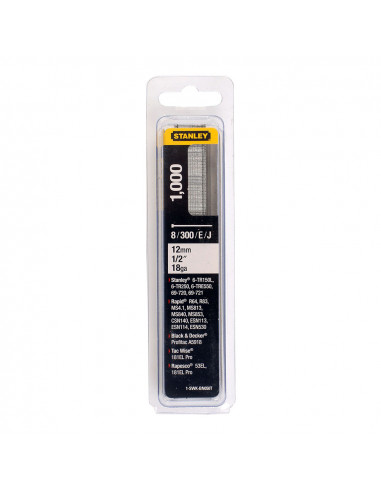 Boite 1000 clous/brad 8/300/e/type j - 12mm 1-swk-bn050t stanley