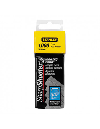 Boite 1000 agrafes type g (4/11/140) 14mm 1-tra709t stanley