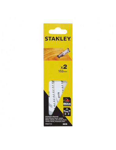 Pack 2 lames de scie sabre 15.2cm coupe fine et droite sta21172-xj stanley