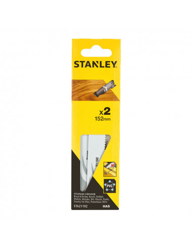 Pack 2 lames de scie sabre 15.2cm fine cut sta21192-xj stanley