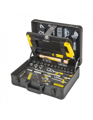 Kit d'entretien avec coffret en aluminium 142 pièces stmt98109-1 stanley