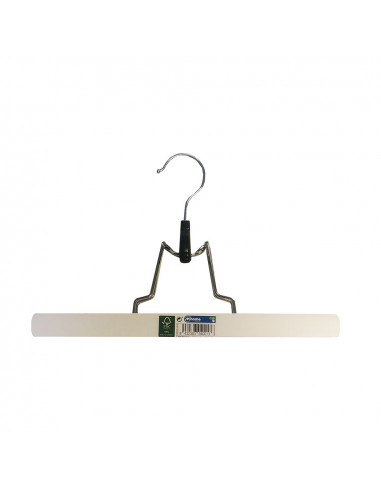 Cintre pour pantalon bois blanc écologique fsc 25x16cm-20mm