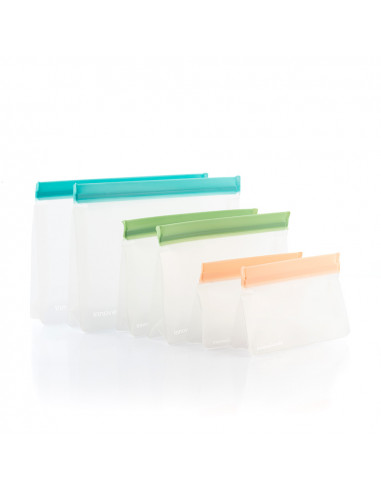Set de 6 sacs hermétiques réutilisables zags v0103189 innovagoods