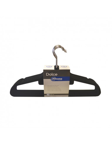 Lot de 10 cintres plastique finition velours 42cm.