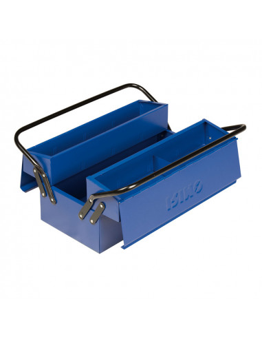 Boîte porte-outils 2 poignées et 3 plateaux 400x210x190mm 902021 irimo