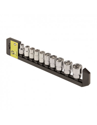 Jeu de douilles 1/2" sur rail, 10 pièces 129-10-4 irimo