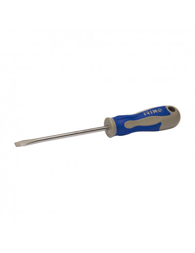 Tournevis à bouche plate avec manche bimatière 1x5.5x125mm 407-5.5-125 irimo
