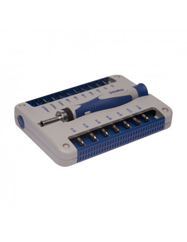 Tournevis de précision avec porte-embout à cliquet, 17 pièces 471-18-1 irimo