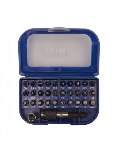 Jeu d'embouts 1/4" avec porte-embout magnétique, 32 pièces 475-32-1 irimo