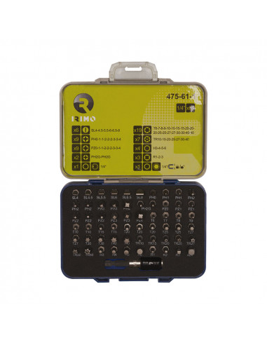 Jeu d'embouts 1/4" avec porte-embout magnétique, 61 pièces 475-61-1 irimo