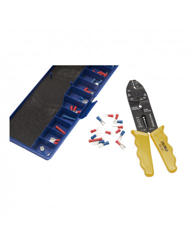 Jeu de pinces a sertir avec 60 bornes 630-61b1-4 irimo