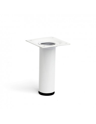 Pied cylindre en acier couleur blanc mod. 401g. mesures ø3x10cm. 2-401g.100.01 rei
