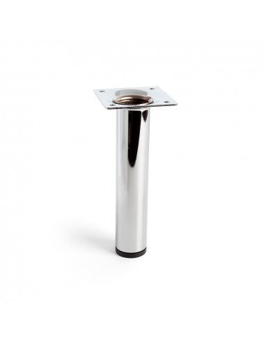 Pied cylindrique en acier couleur chrome brillant mod.401g. dimensions ø3x15cm 2-401g.150.21 rei