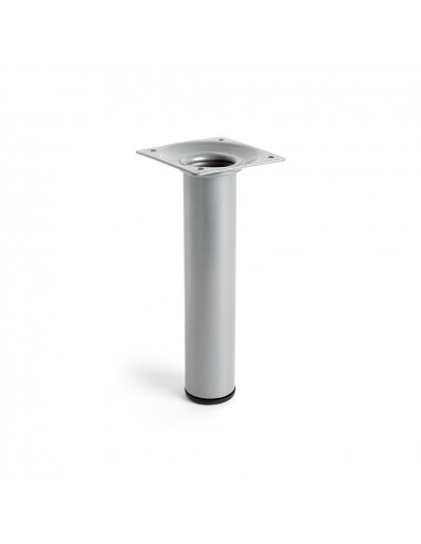 Pied cylindrique en acier couleur chrome mat mod. 401g. dimensions ø3x15cm 2-401g.150.38 rei
