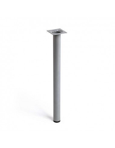 Pied cylindrique en acier couleur chrome mat mod. 401g. dimensions ø3x40cm 2-401g.400.38 rei