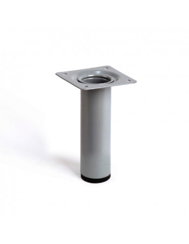 Pied cylindrique en acier couleur chrome mat mod. 401g. dimensions ø3x10cm 2-401g.100.38 rei