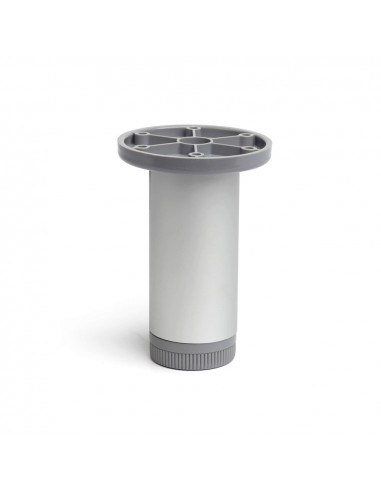 Pied cylindre aluminium finition anodisé mat mod. 405 hauteur dimensions ø3,9x10cm. rei