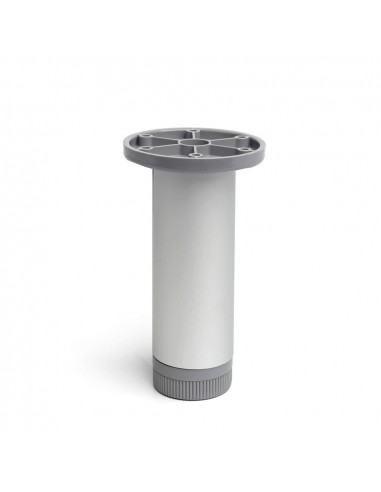 Pied cylindre aluminium finition anodisé mat mod. 405 dimensions ø3,9x15cm. rei