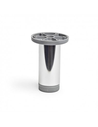 Pied cylindre aluminium finition chromé poli mod. 405 dimensions ø3,9x10cm. rei