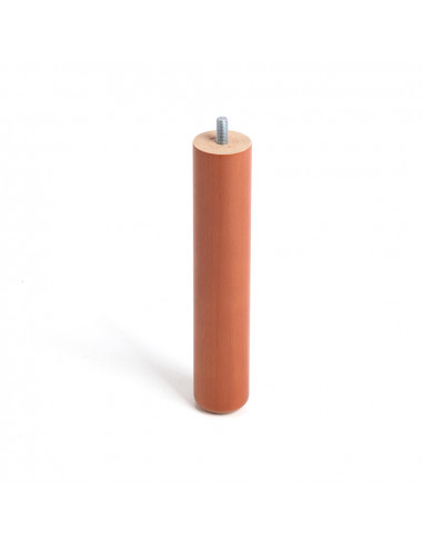 Pied cylindrique en bois hêtre couleur mérisier mod.434. dimensions ø5x25cm rei
