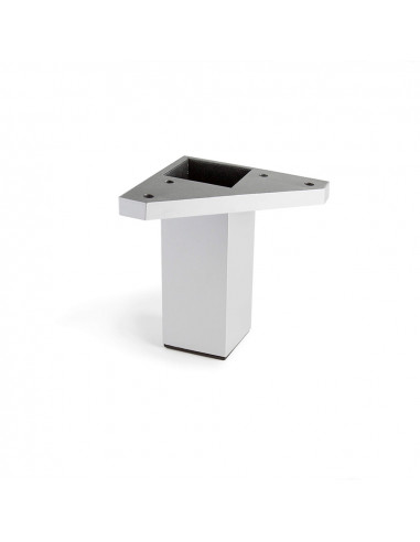Pied de coin carré abs couleur aluminium mod.972. dimensions 4,2x4,2x10cm rei