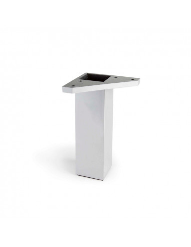Pied de coin carré abs couleur aluminium mod.972. dimensions 4,2x4,2x15cm rei