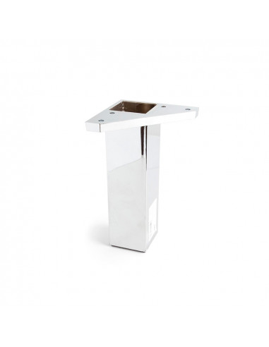 Pied de coin carré abs couleur chromé poli mod.972. dimensions 4,2x4,2x15cm rei