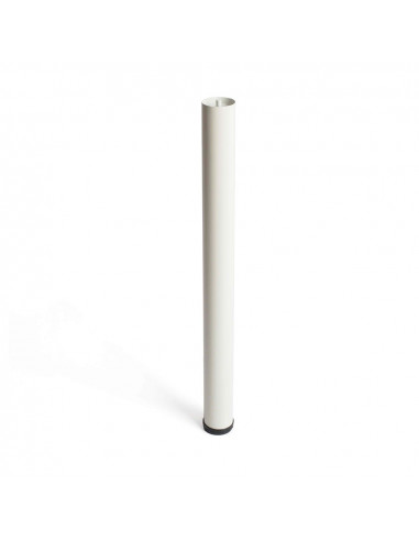 Pied réglable cylindre en acier couleur blanc mod.406g. hauteur 71cm. rei