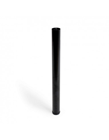 Pied réglable cylindre en acier couleur noir mod.406g. hauteur 71cm. rei