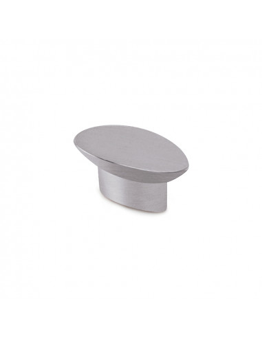 Lot 4 boutons pour meuble métal, finition chromé mat mod. 743 41x19mm. rei