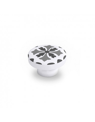 Lot 4 boutons ronds pour meuble bois gris mod. e243 ø38mm