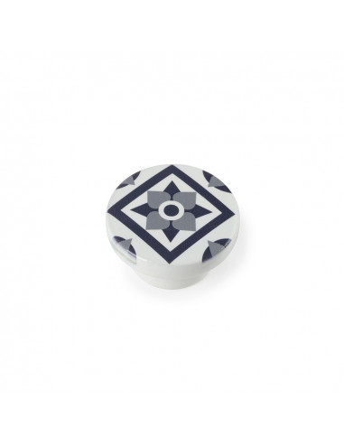 Lot 4 boutons ronds pour meuble bois gris mod. e244 ø38mm. rei