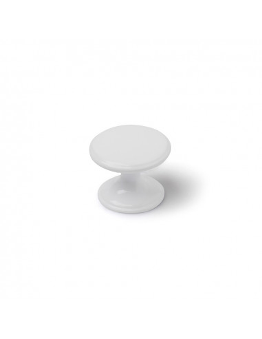 Lot 4 boutons ronds pour meuble métal blanc mod. 756 ø33mm. rei