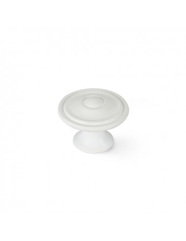 Lot 4 boutons ronds pour meuble métal blanc pore mod.3110 ø35mm. rei