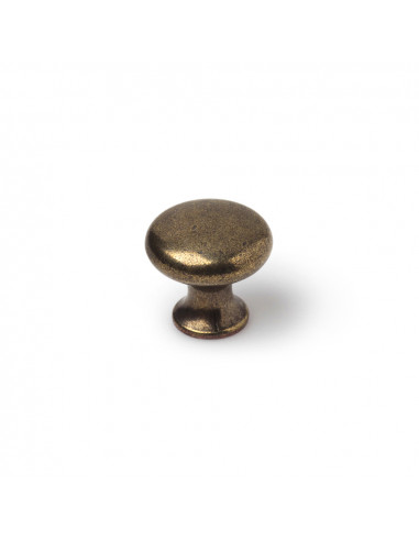 Lot 4 boutons ronds pour meuble métal vieux laiton mod. 760 ø25mm. rei