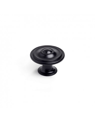Lot 4 boutons ronds pour meuble métal noir mat mod. 3110 ø35mm. rei