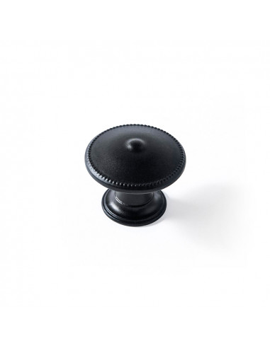 Lot 4 boutons ronds pour meuble métal noir mat mod. 3121 ø30mm. rei