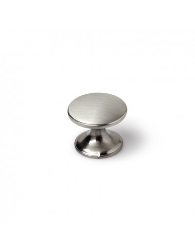Lot 4 boutons ronds pour meuble métal nickel mat brossé mod. 756 ø33mm. rei