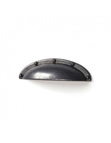 Lot 4 poignée coquille métail vieil argent mod. 2004 entr'axe 64mm. rei