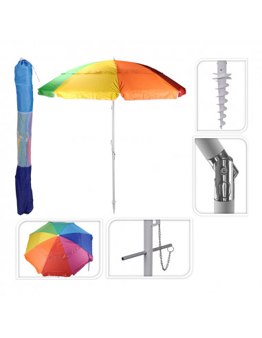 Parasol articulé multicolore