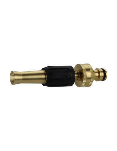 Lance ajustable en laiton avec poignée en caoutchouc et filetage femelle 3/4" aqua control