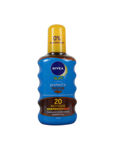 Spray huile solaire nivea sun facteur de protection 20 "protege et hydrate" 200ml nivea