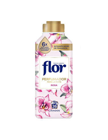 Adoucissant parfum rose 720ml 36 lavages fleur