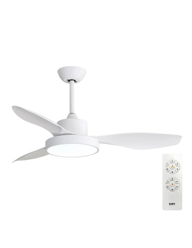 Ventilateur de plafond de led 120cm dc 38w + luz 22w 2.160lm 3.000k - 4.000k - 5.000k mod. ártico edm