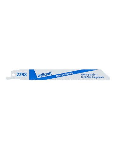 Pack 2 lames de scie sabre bim, metal, fines, longueur 150mm 2298000 wolfcraft