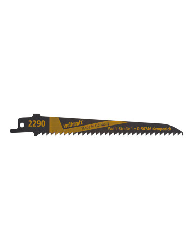 Pack 2 cv lames de scie sabre, bois, courbe, longueur 150mm 2290000 wolfcraft