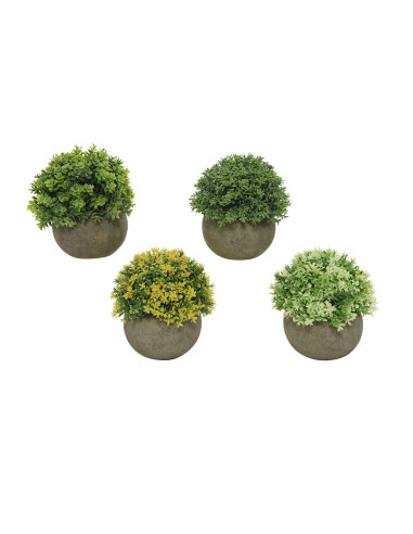 Plante artificielle avec pot en plastique modèles assortis 800297