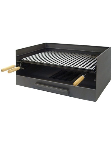 Tiroir avec grille en acier inoxydable 61x40x32cm imex el zorro.