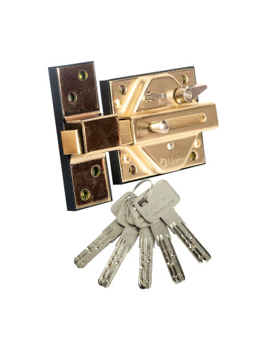 Serrure haute sécurité 7930r laiton fini fer 97930rhl lince